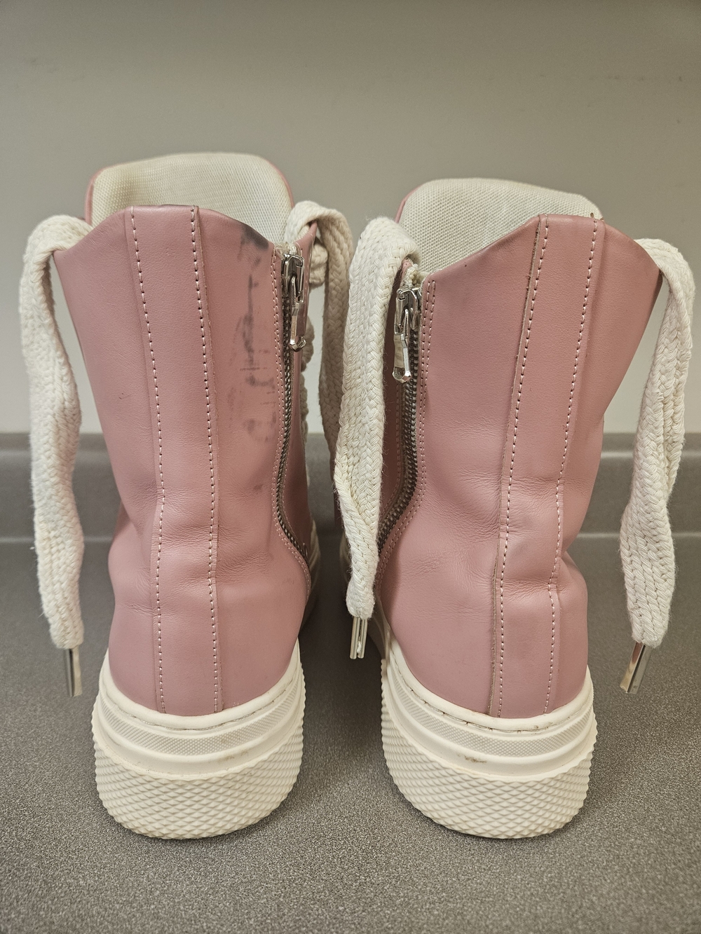 High-Top Platform Sneakers - Pink/White - Picture 8 of 14